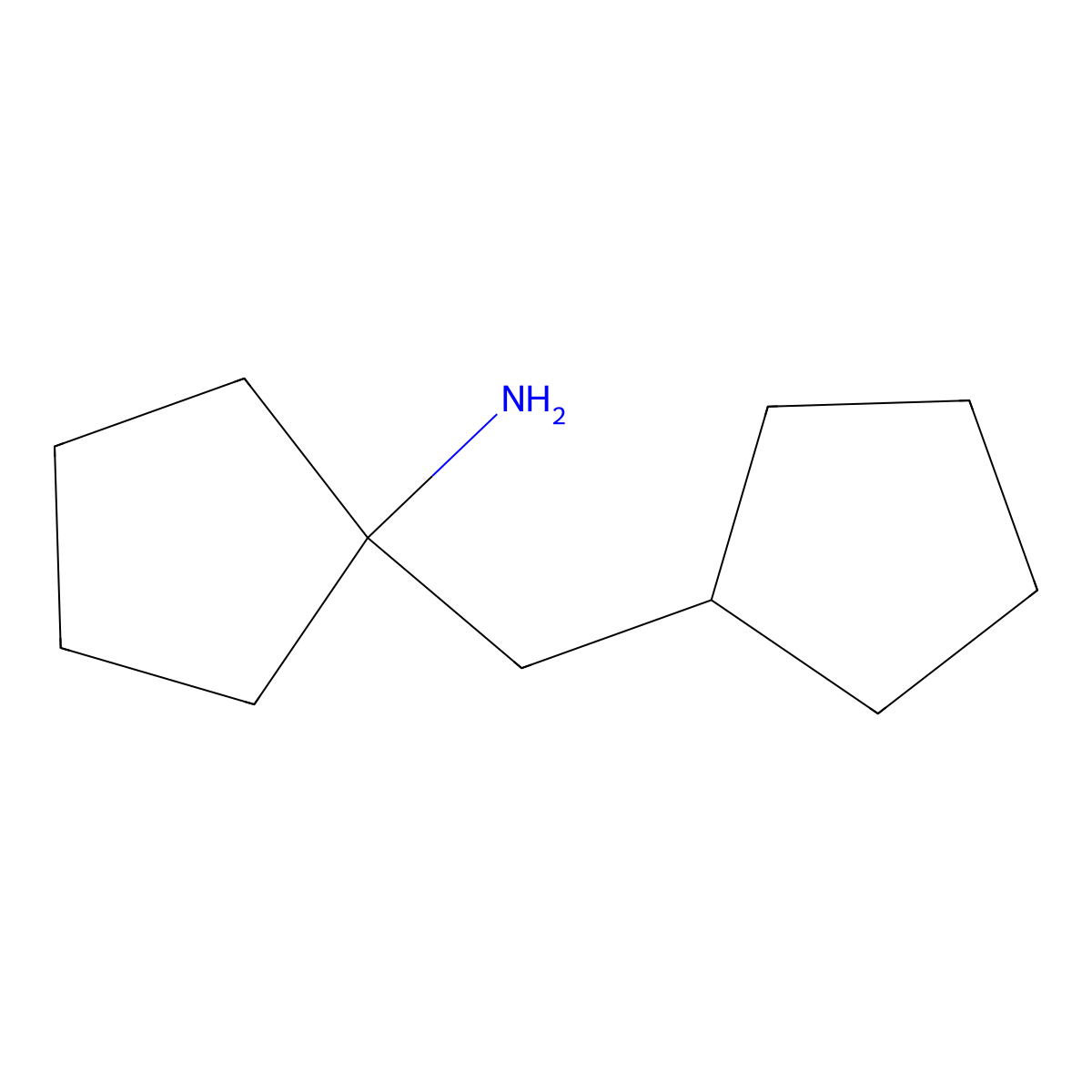 1-(Cyclopentylmethyl)cyclopentan-1-amine molecular structure, CAS 1250611-67-6