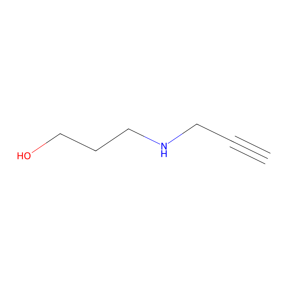 3-[(Prop-2-yn-1-yl)amino]propan-1-ol molecular structure, CAS 1250611-84-7