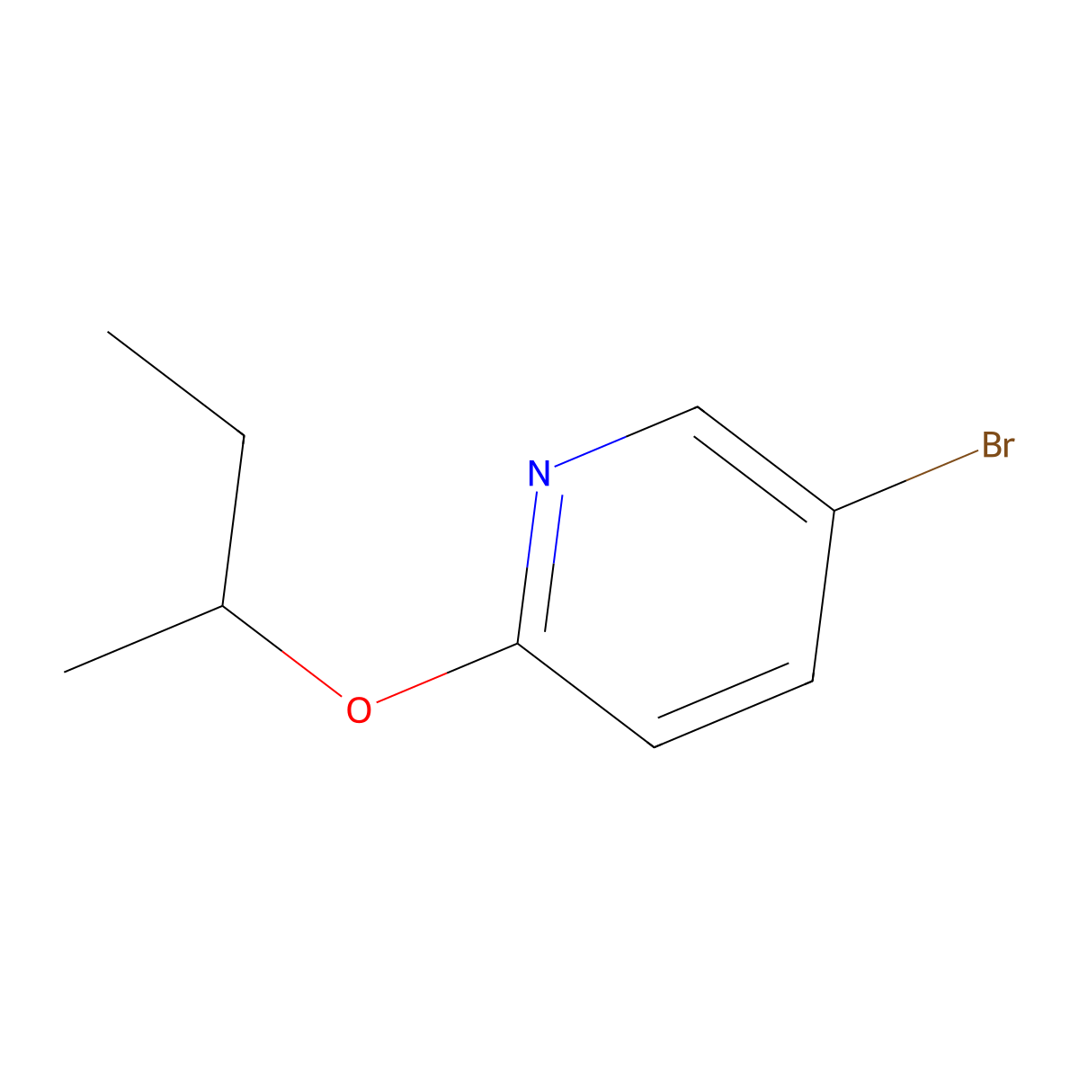 5-Bromo-2-(1-methylpropoxy)pyridine molecular structure, CAS 1250612-04-4