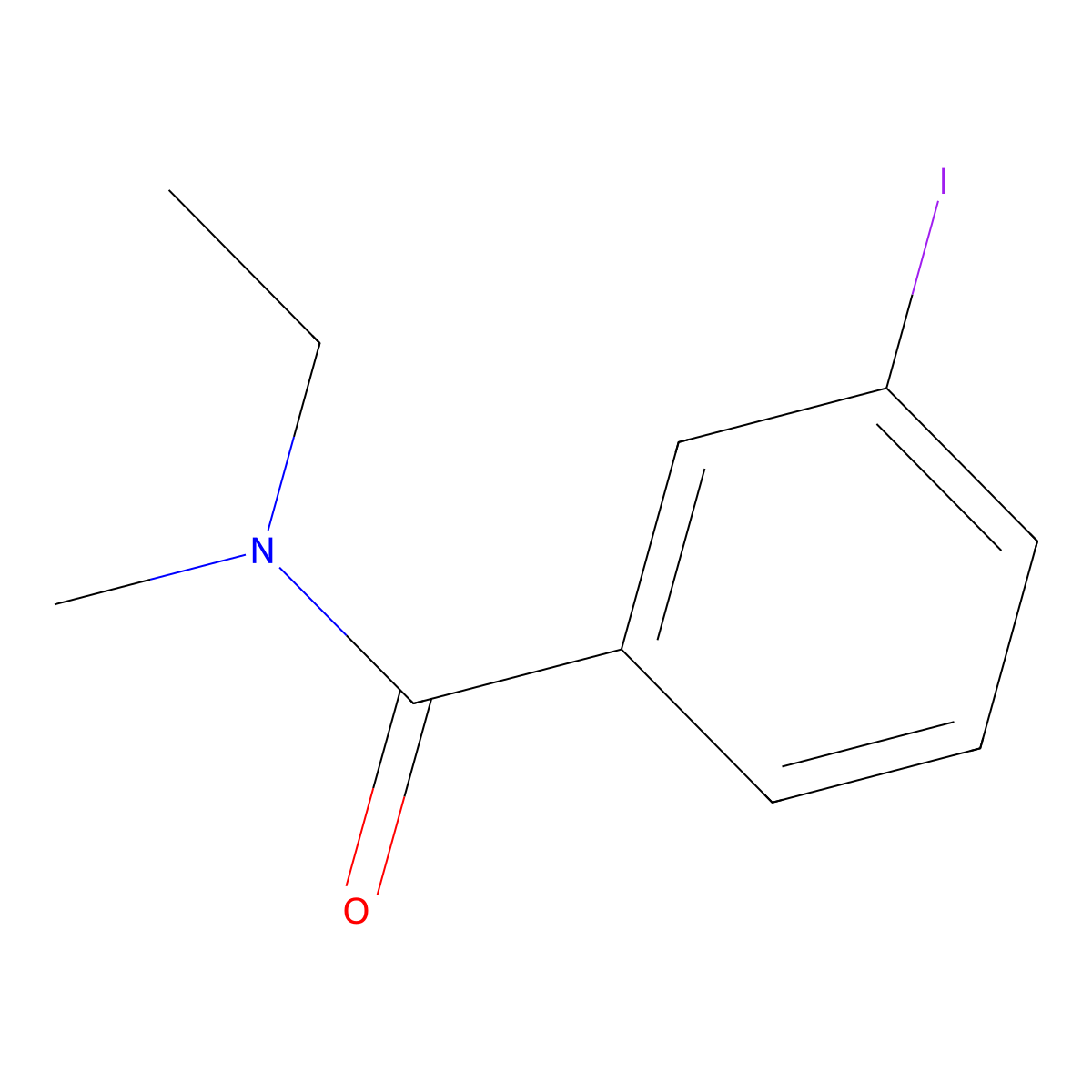 N-ethyl-3-iodo-N-methylbenzamide molecular structure, CAS 1250616-88-6