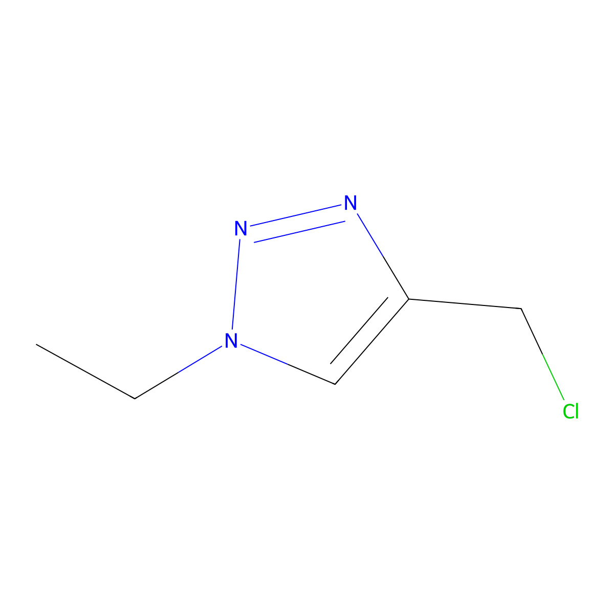 4-(chloromethyl)-1-ethyl-1H-1,2,3-triazole molecular structure, CAS 1250619-23-8