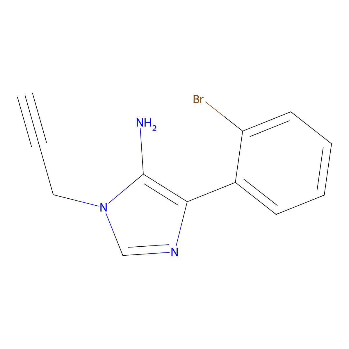 4-(2-Bromophenyl)-1-(prop-2-yn-1-yl)-1H-imidazol-5-amine molecular structure, CAS 1250619-82-9