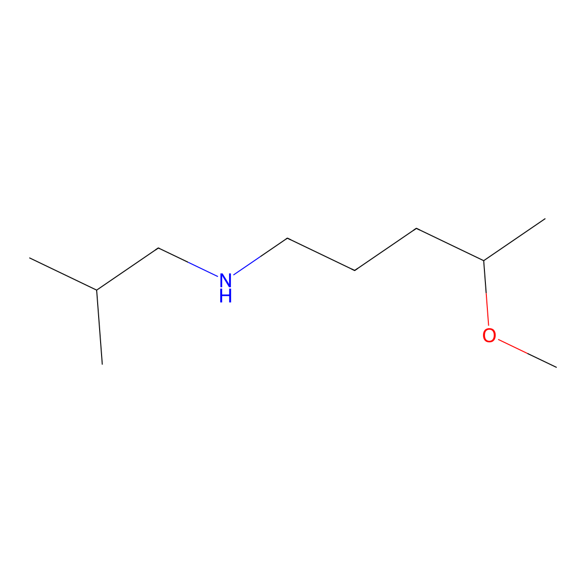 n-Isobutyl-4-methoxypentan-1-amine molecular structure, CAS 1250620-36-0