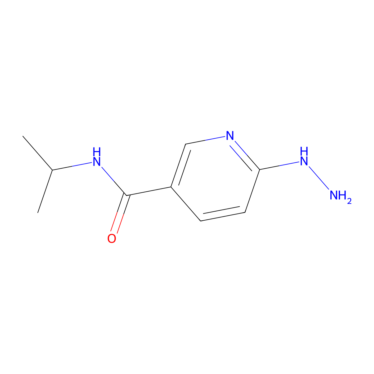 6-hydrazinyl-N-(propan-2-yl)pyridine-3-carboxamide molecular structure, CAS 1250620-50-8