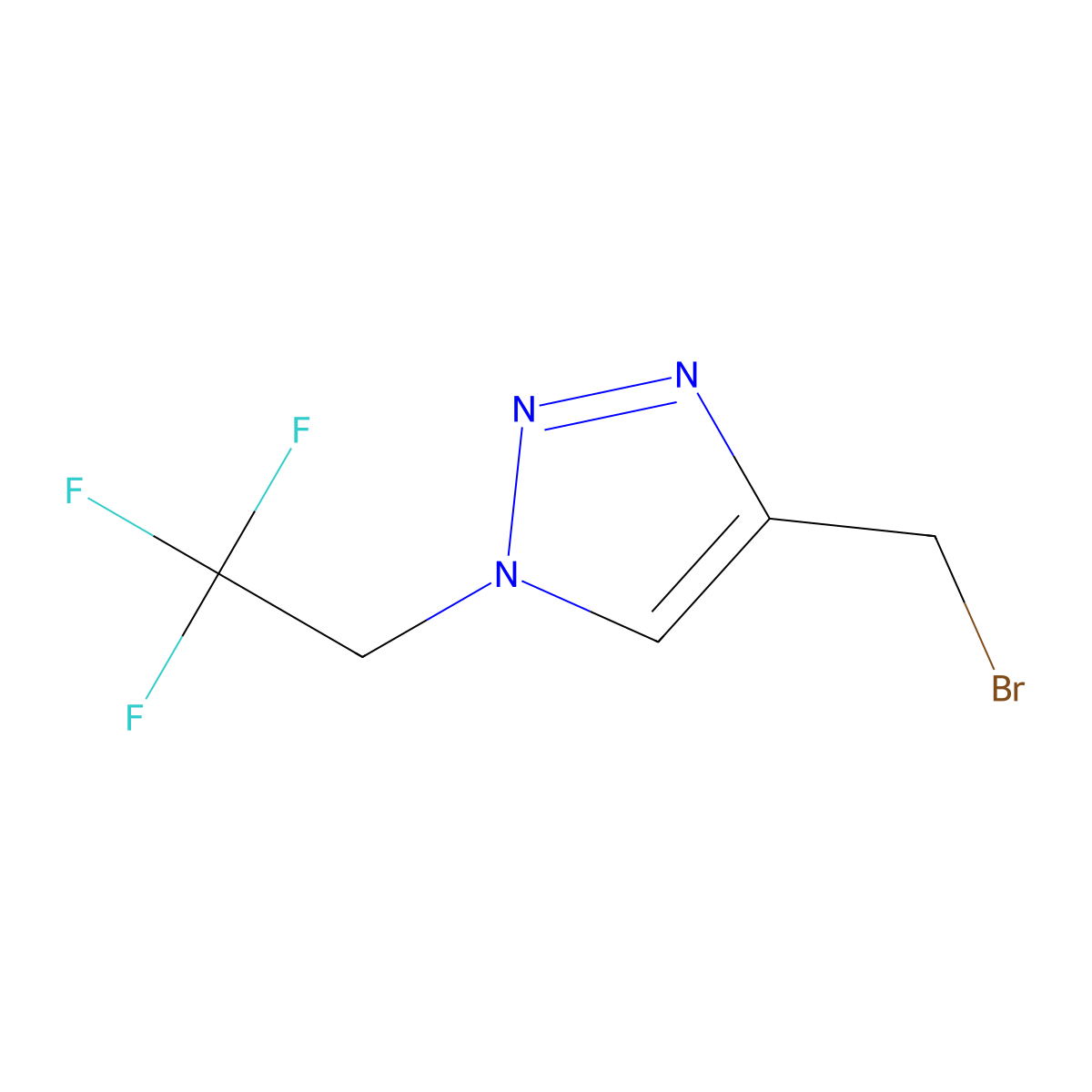 4-(bromomethyl)-1-(2,2,2-trifluoroethyl)-1H-1,2,3-triazole molecular structure, CAS 1250622-26-4