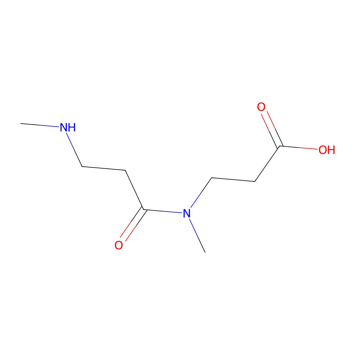 3-[N-methyl-3-(methylamino)propanamido]propanoic acid molecular structure, CAS 1250622-81-1