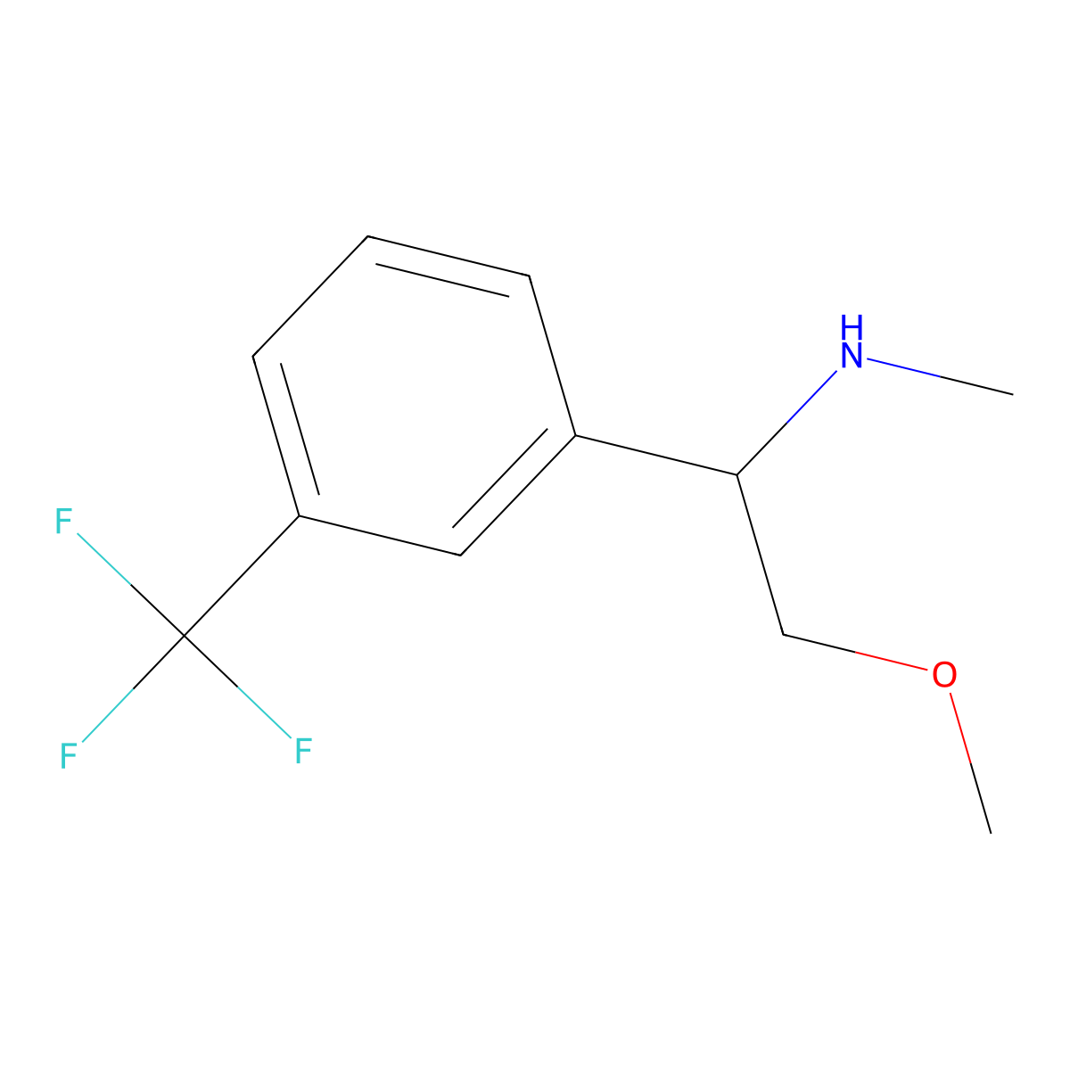 (2-Methoxy-1-(3-(trifluoromethyl)phenyl)ethyl)(methyl)amine molecular structure, CAS 1250624-05-5