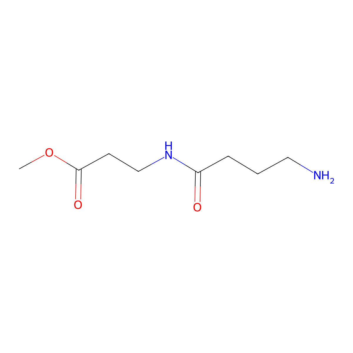 Methyl 3-(4-aminobutanamido)propanoate molecular structure, CAS 1250626-07-3