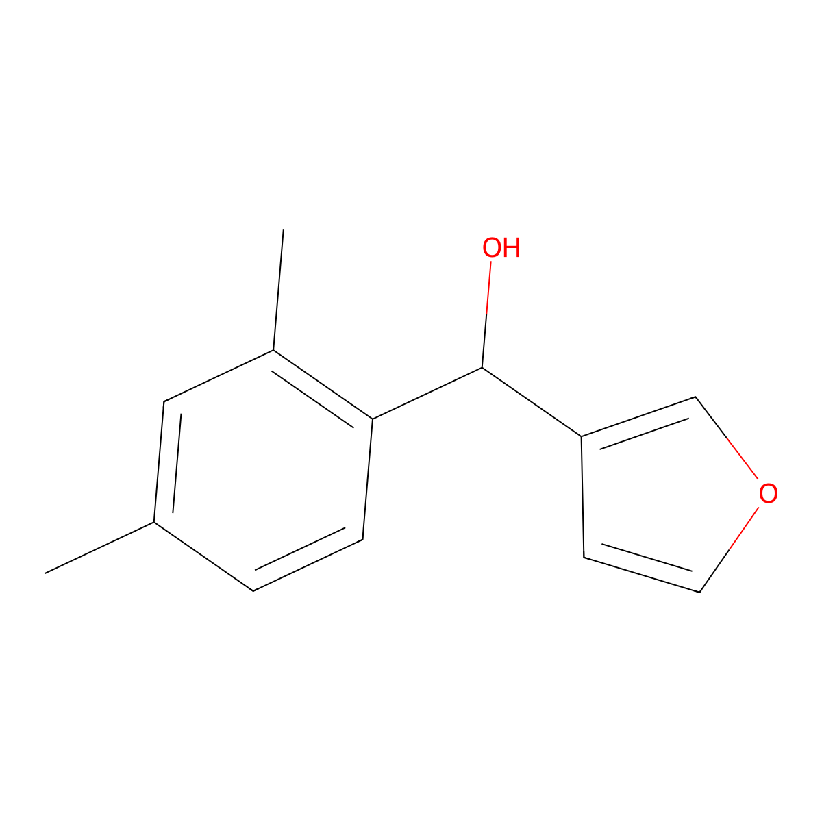 (2,4-Dimethylphenyl)(furan-3-yl)methanol molecular structure, CAS 1250626-45-9