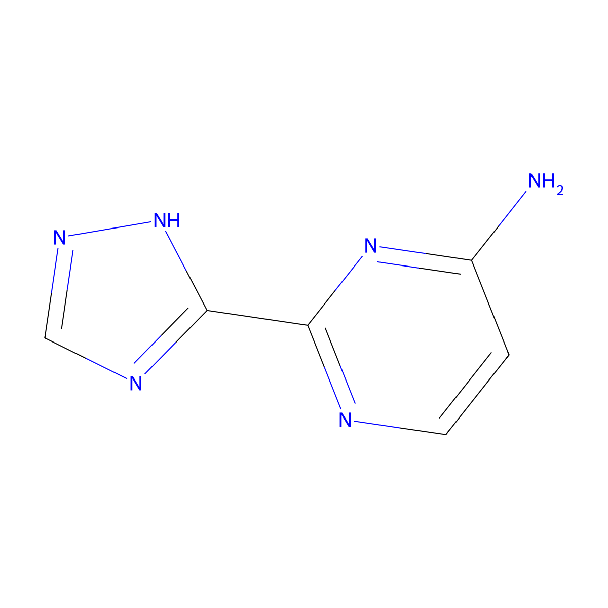 2-(1H-1,2,4-triazol-5-yl)pyrimidin-4-amine molecular structure, CAS 1250626-84-6