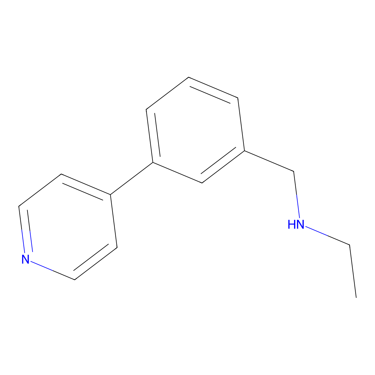 Ethyl({[3-(pyridin-4-yl)phenyl]methyl})amine molecular structure, CAS 1250627-32-7