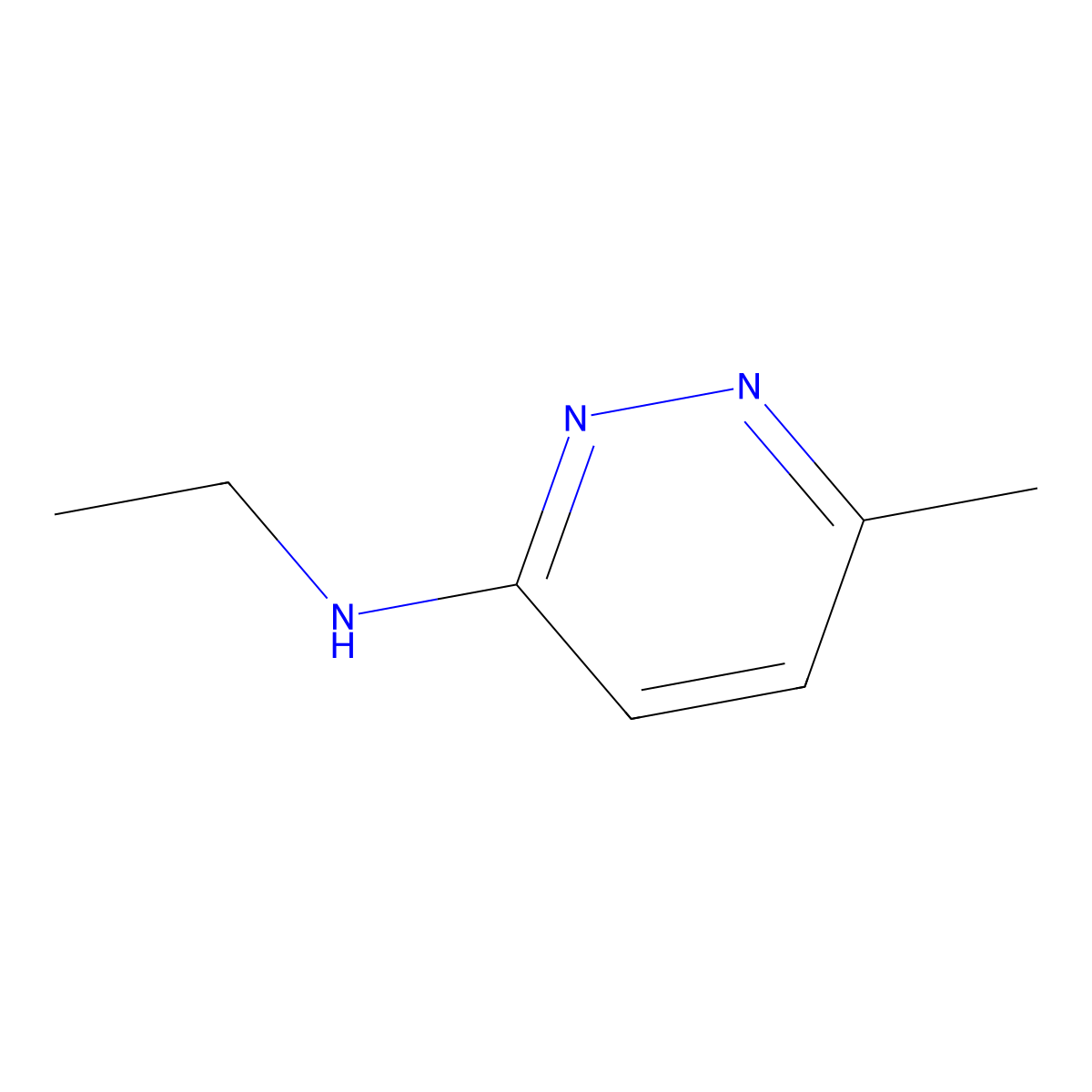 N-ethyl-6-methylpyridazin-3-amine molecular structure, CAS 1250628-49-9