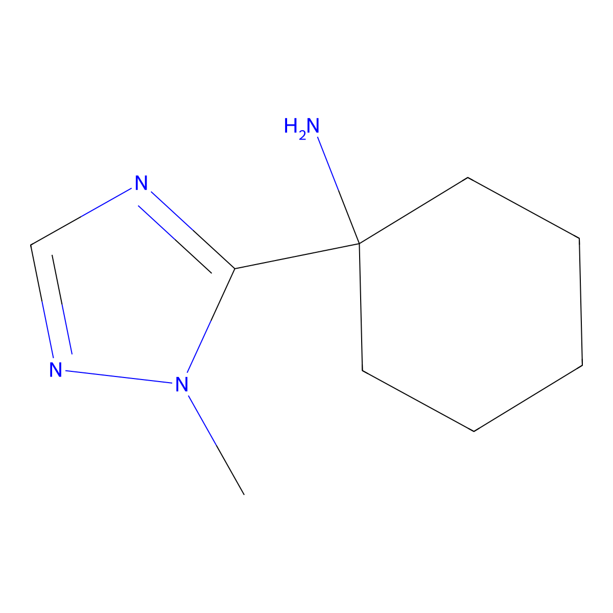 1-(1-Methyl-1h-1,2,4-triazol-5-yl)cyclohexan-1-amine molecular structure, CAS 1250628-91-1