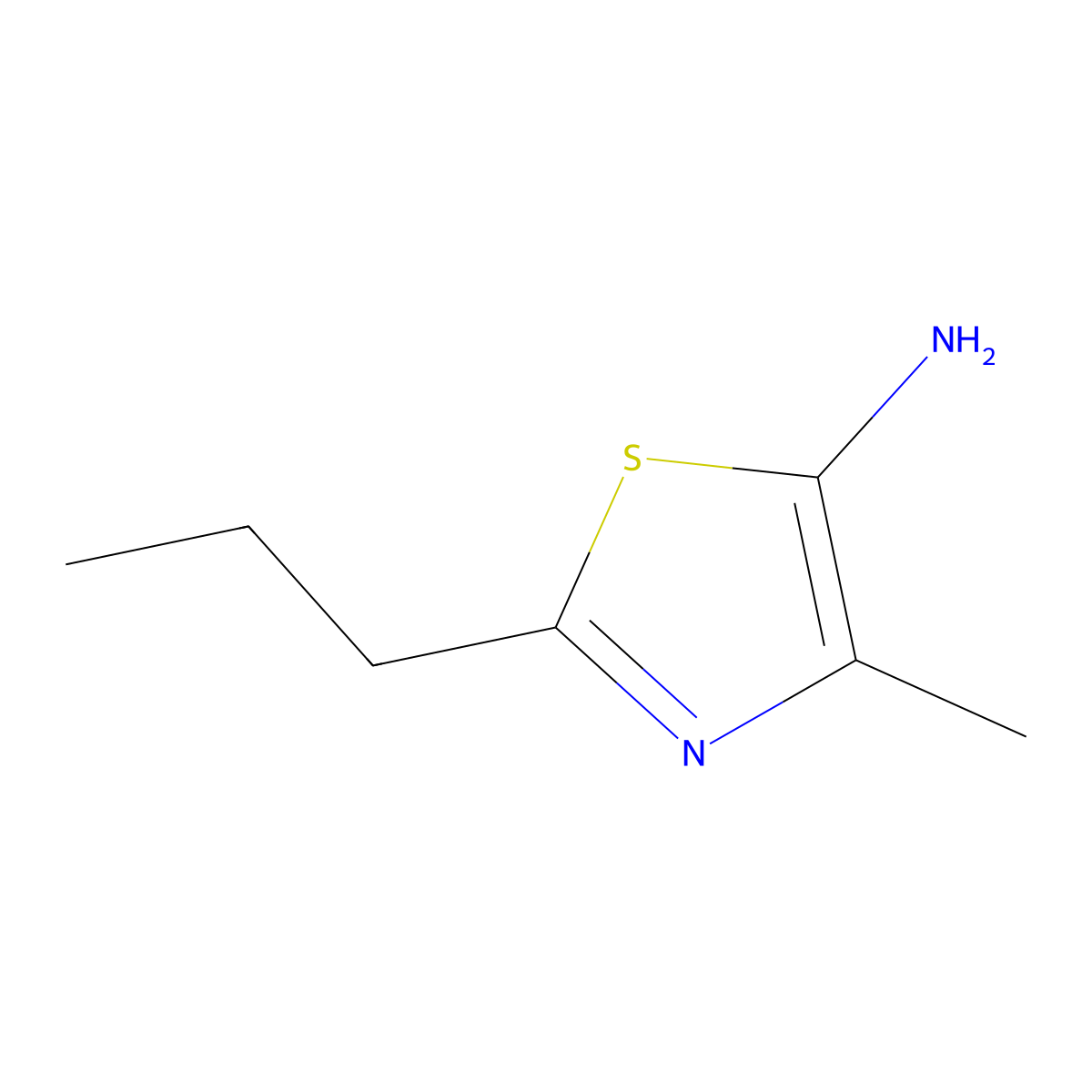 4-Methyl-2-propyl-1,3-thiazol-5-amine molecular structure, CAS 1250631-88-9