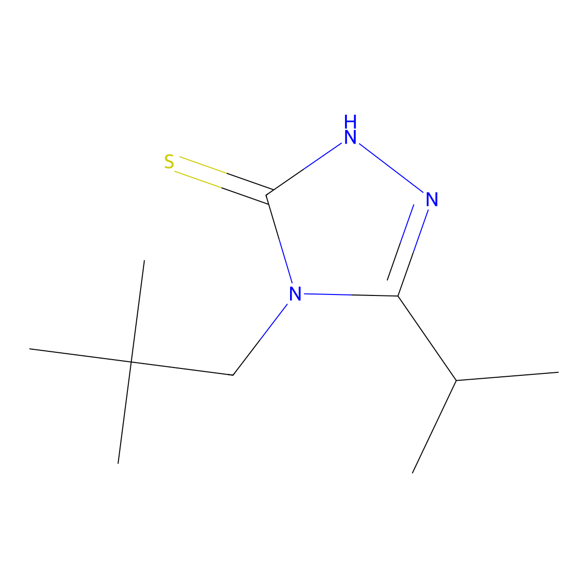 4-(2,2-dimethylpropyl)-5-(propan-2-yl)-4H-1,2,4-triazole-3-thiol molecular structure, CAS 1250633-25-0