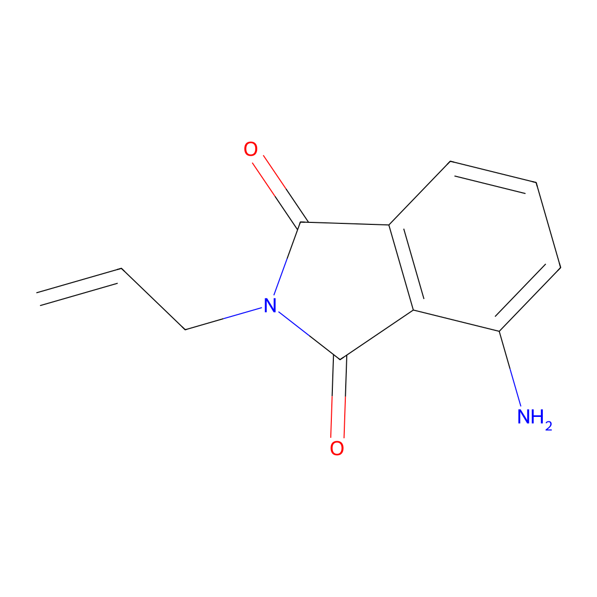 2-Allyl-4-aminoisoindoline-1,3-dione molecular structure, CAS 1250633-66-9