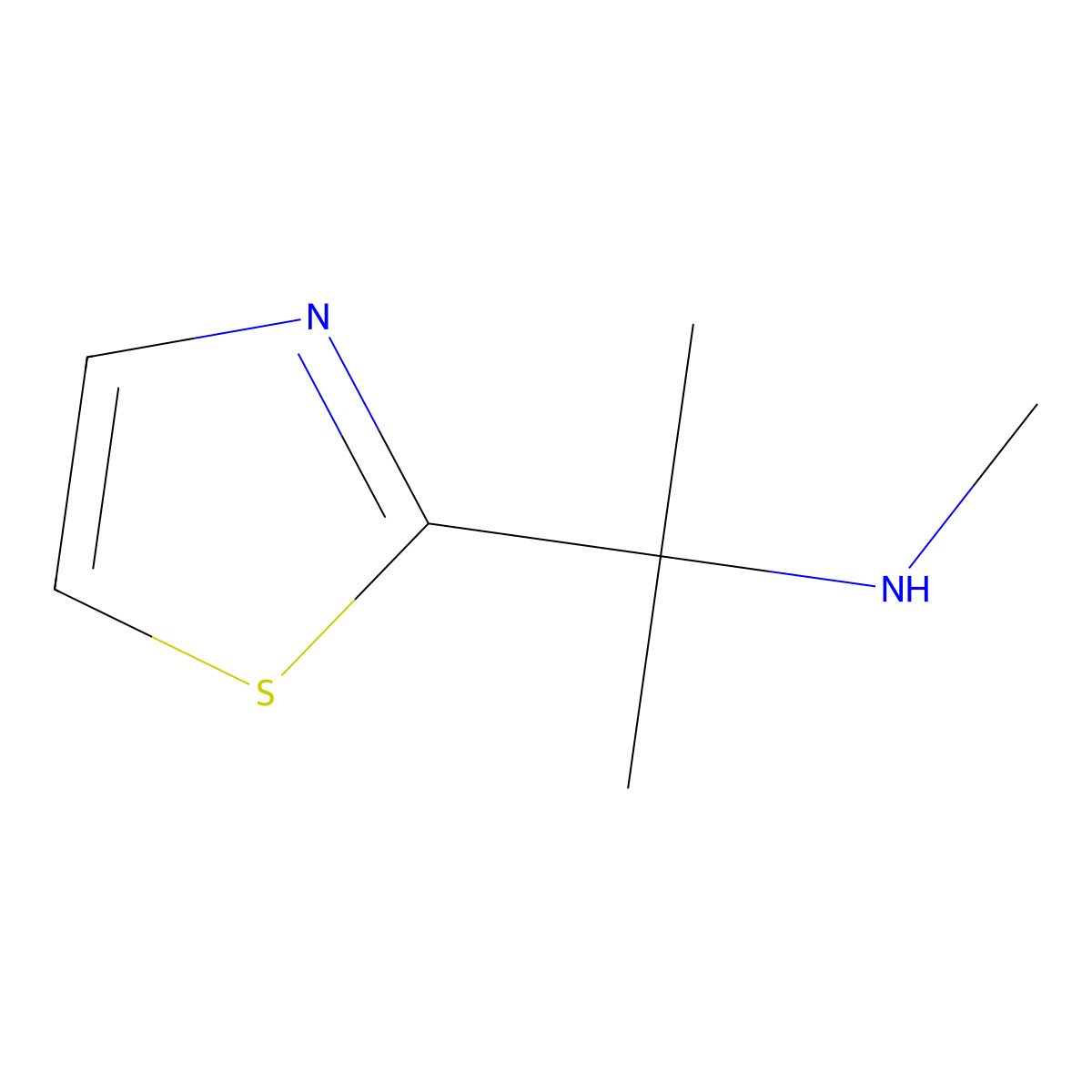n-Methyl-2-(thiazol-2-yl)propan-2-amine molecular structure, CAS 1250643-63-0