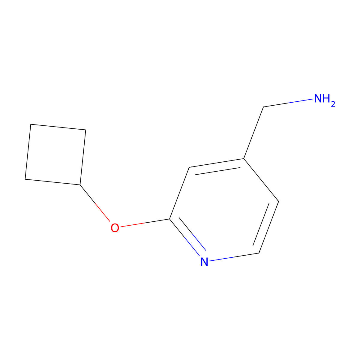(2-Cyclobutoxypyridin-4-yl)methanamine molecular structure, CAS 1250643-95-8