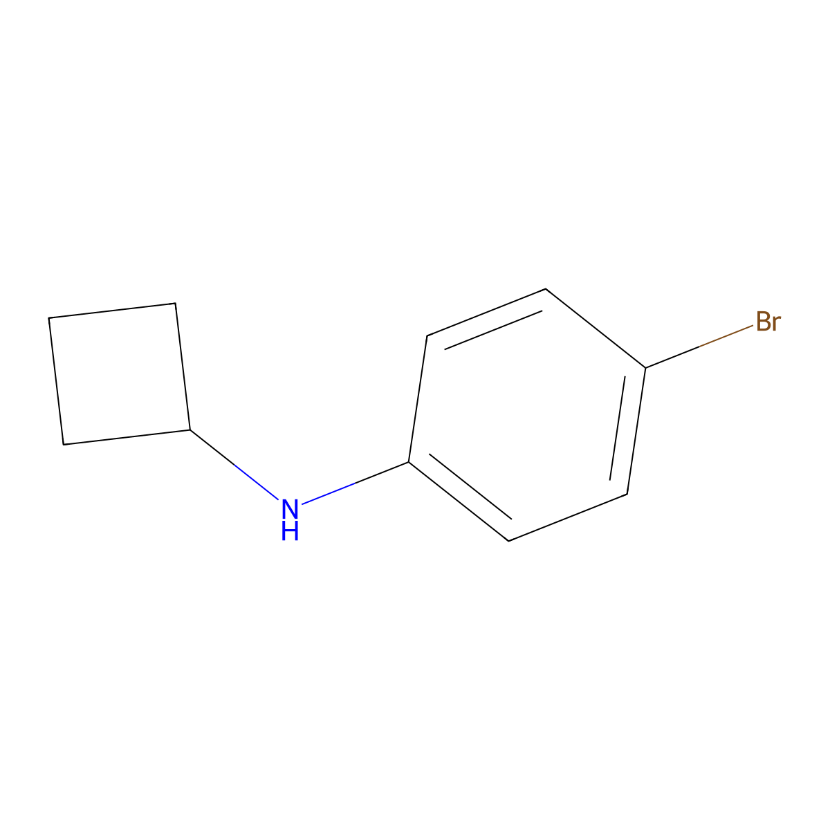 4-bromo-N-cyclobutylaniline molecular structure, CAS 1250649-29-6