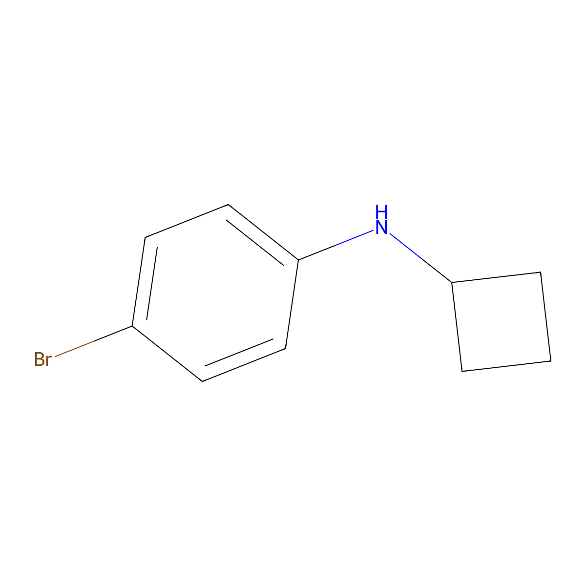 4-bromo-N-cyclobutylaniline molecular structure, CAS 1250649-29-6