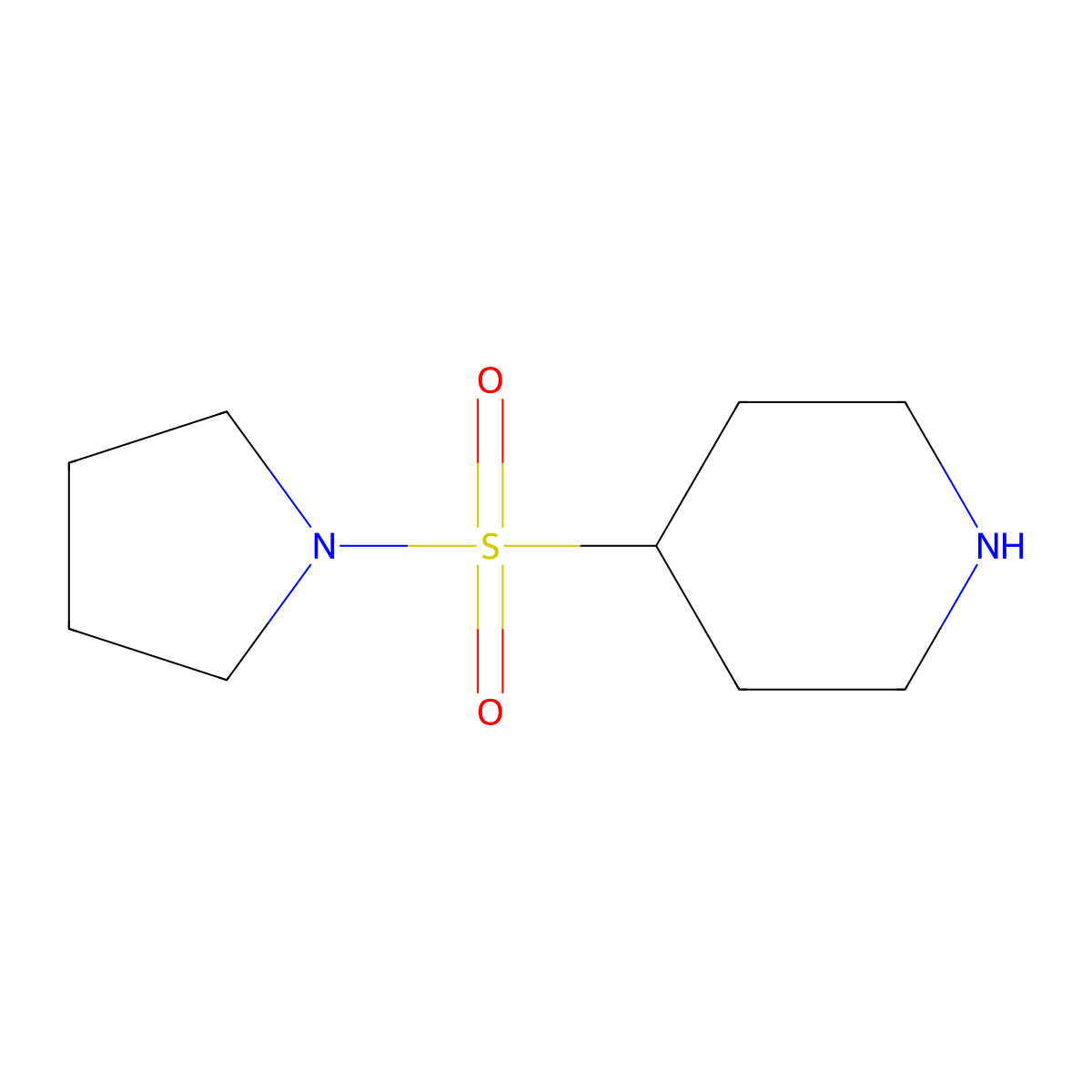 4-(Pyrrolidine-1-sulfonyl)piperidine molecular structure, CAS 1250649-55-8