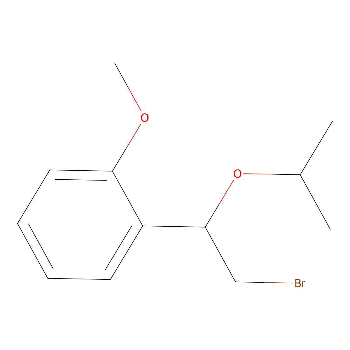 1-(2-Bromo-1-isopropoxyethyl)-2-methoxybenzene molecular structure, CAS 1250649-93-4