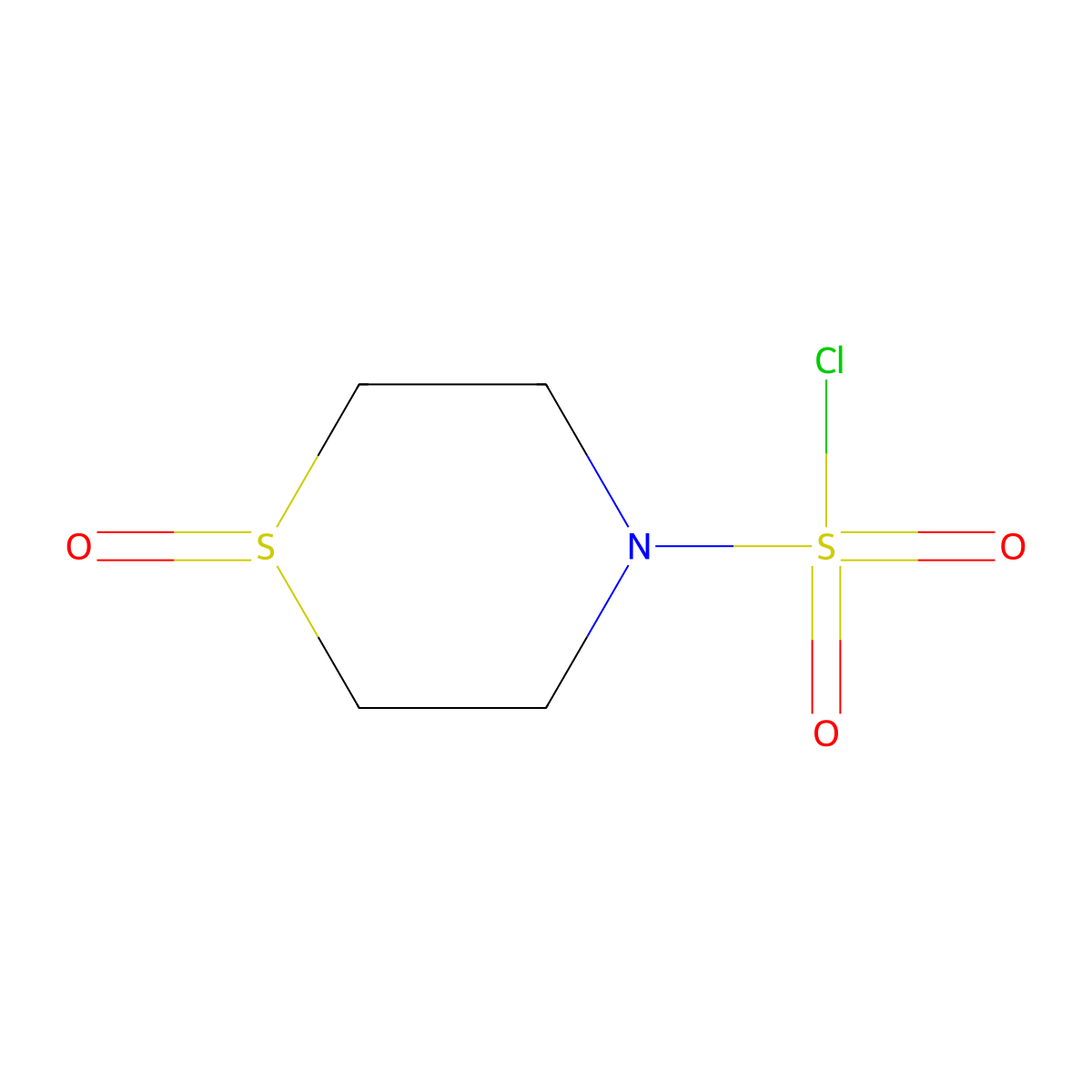 Thiomorpholine-4-sulfonyl chloride 1-oxide molecular structure, CAS 1250655-05-0