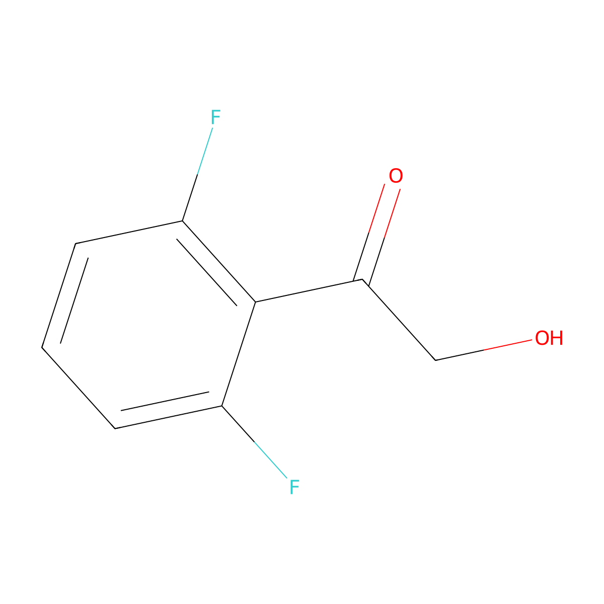 1-(2,6-Difluorophenyl)-2-hydroxyethan-1-one molecular structure, CAS 1250656-10-0