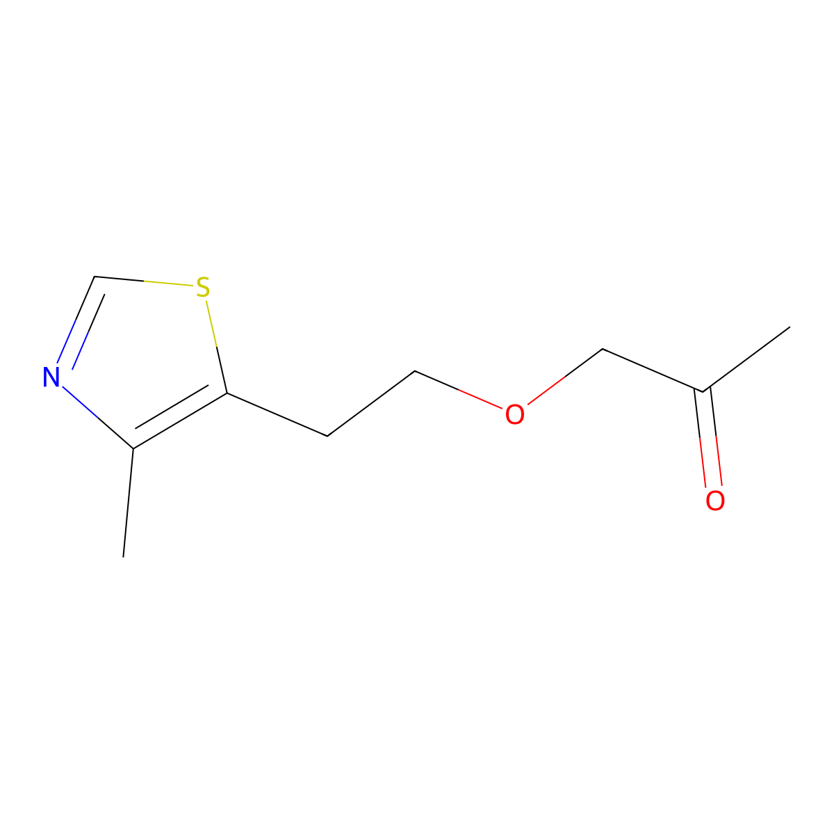 1-[2-(4-Methyl-1,3-thiazol-5-yl)ethoxy]propan-2-one molecular structure, CAS 1250657-20-5