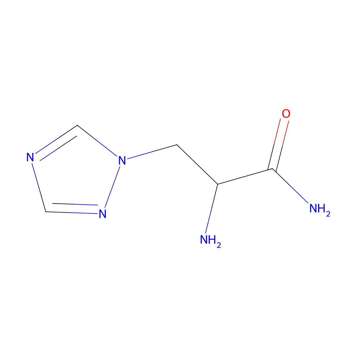2-amino-3-(1H-1,2,4-triazol-1-yl)propanamide molecular structure, CAS 1250657-58-9