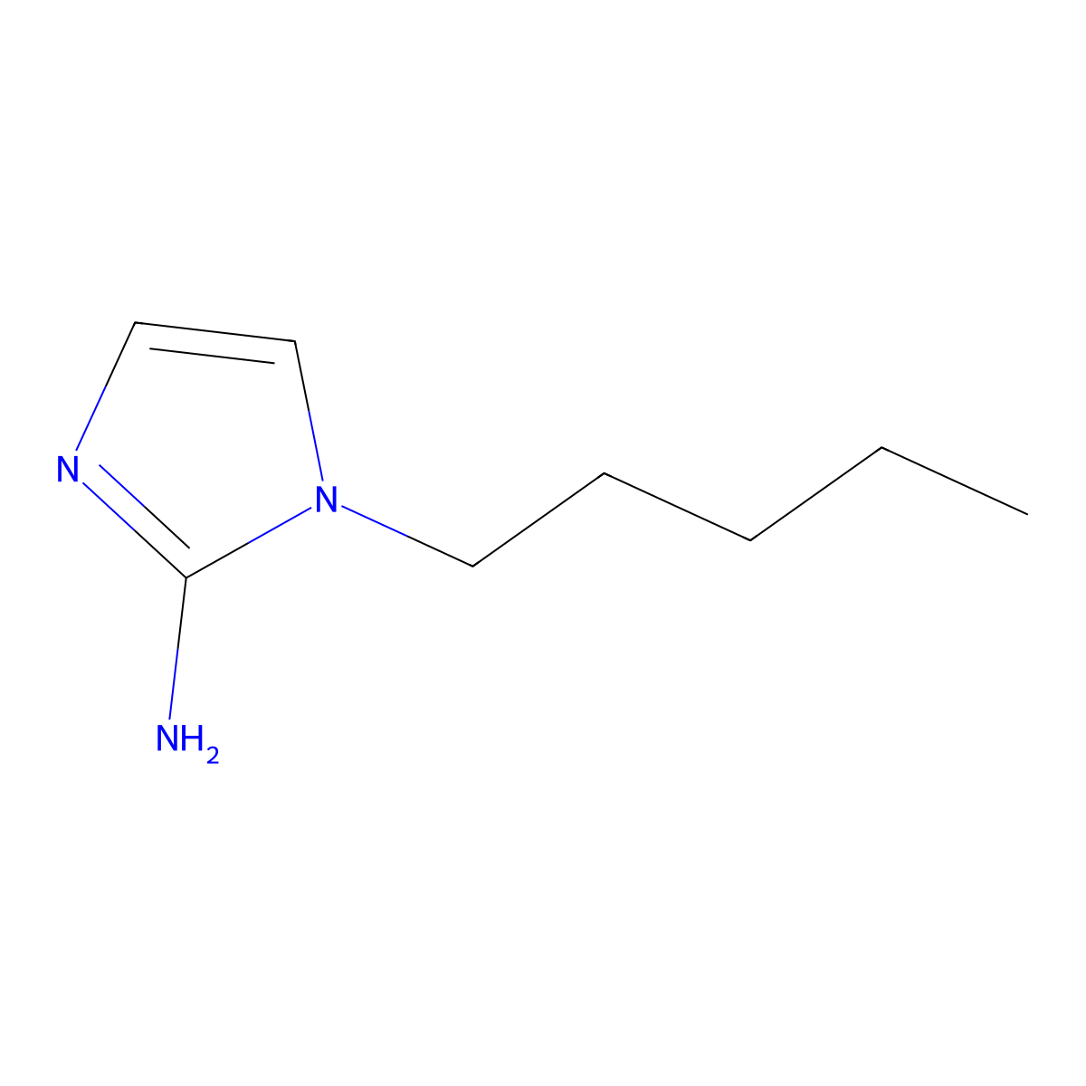 1-pentyl-1H-imidazol-2-amine molecular structure, CAS 1250658-31-1