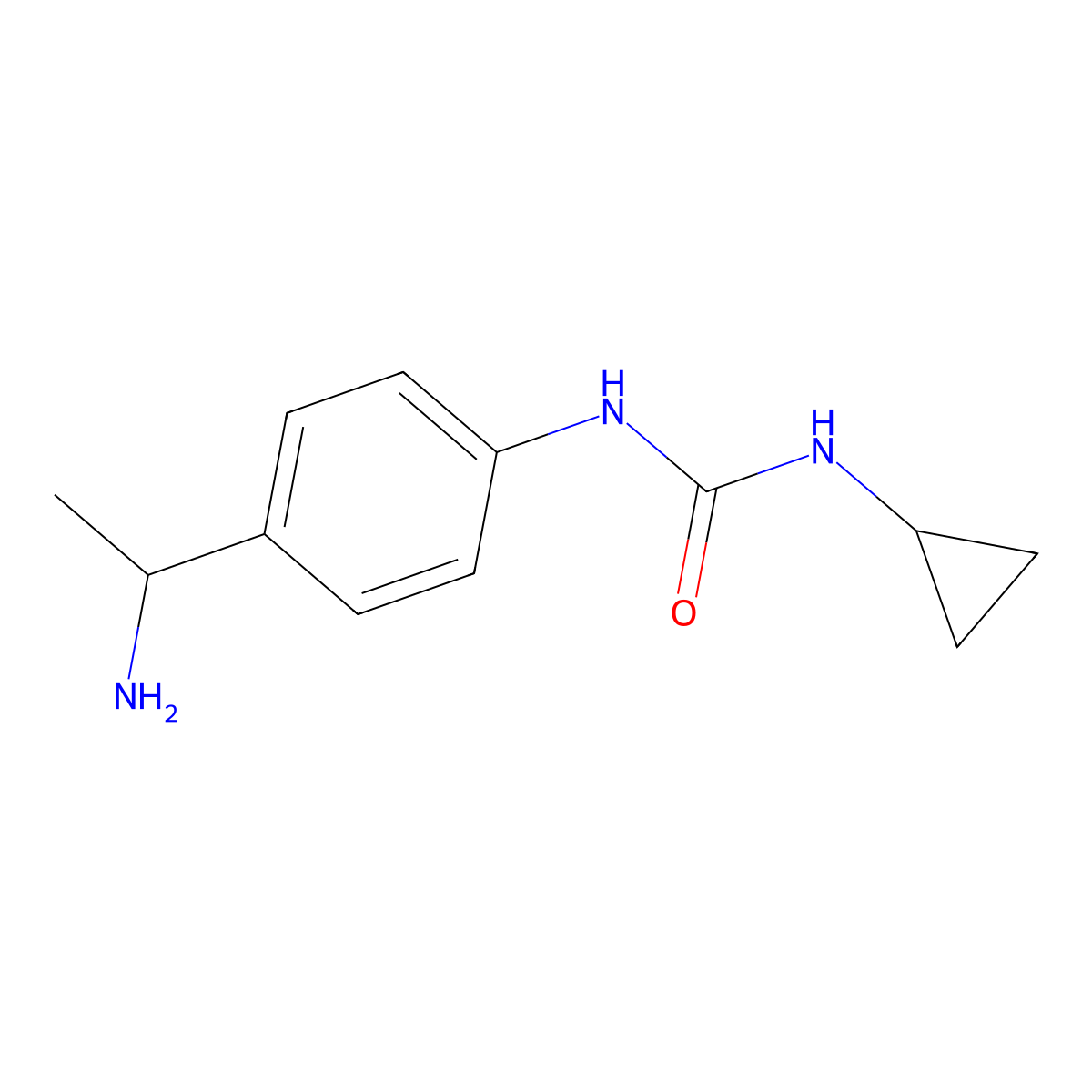 1-[4-(1-Aminoethyl)phenyl]-3-cyclopropylurea molecular structure, CAS 1250659-48-3