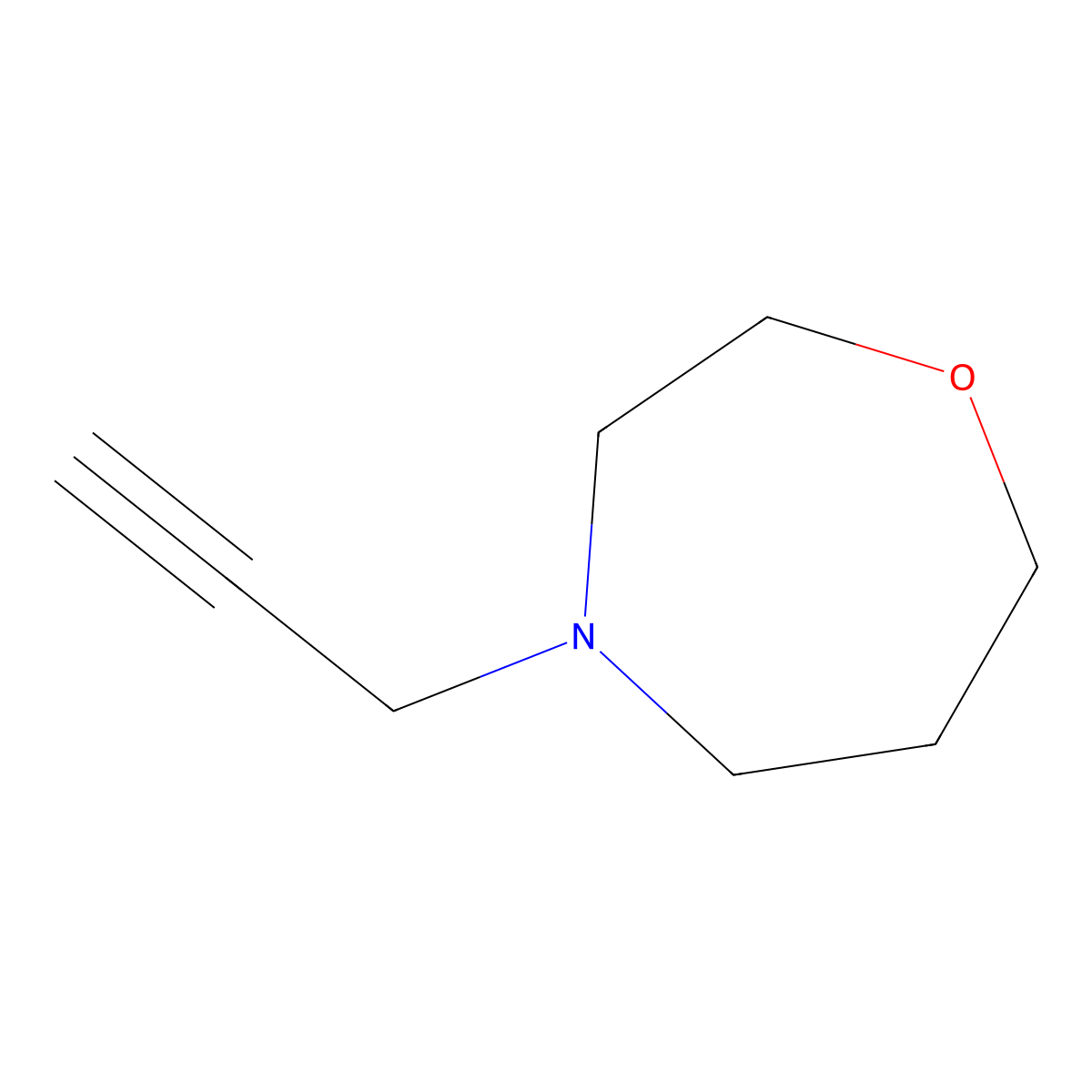 4-(Prop-2-yn-1-yl)-1,4-oxazepane molecular structure, CAS 1250660-42-4