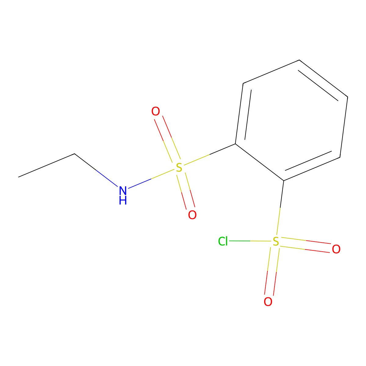 2-(Ethylsulfamoyl)benzene-1-sulfonyl chloride molecular structure, CAS 1250663-44-5