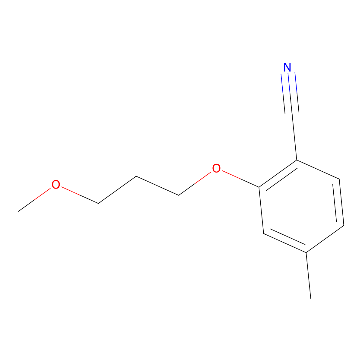 2-(3-Methoxypropoxy)-4-methylbenzonitrile molecular structure, CAS 1250664-52-8