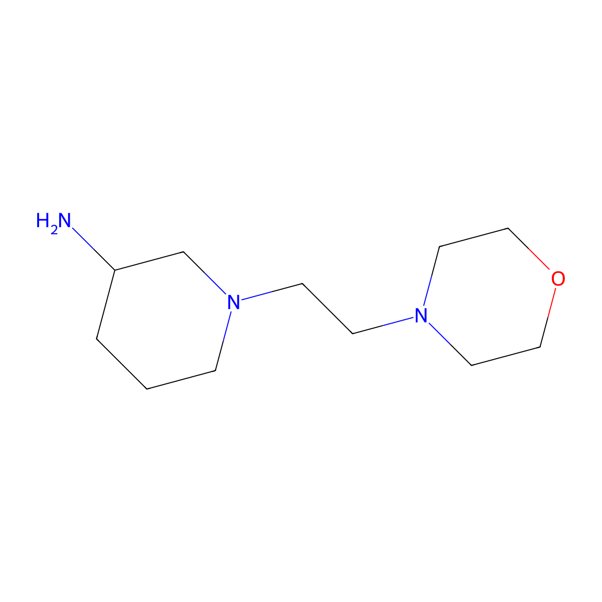1-(2-(Morpholin-4-yl)ethyl)piperidin-3-amine molecular structure, CAS 1250666-06-8