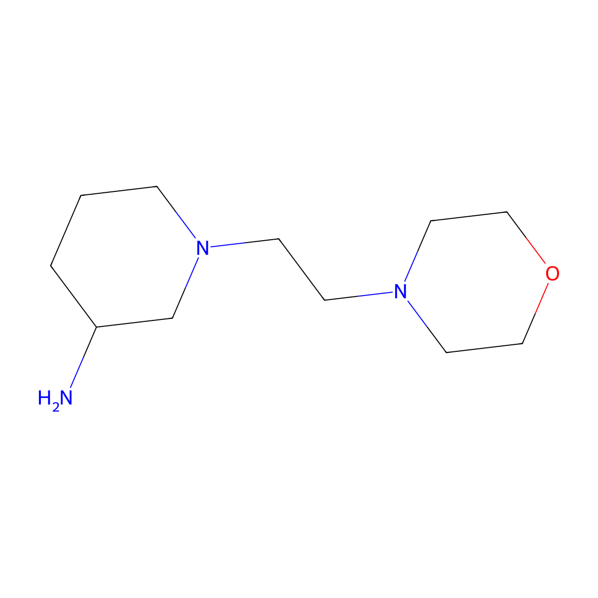 1-(2-(Morpholin-4-yl)ethyl)piperidin-3-amine molecular structure, CAS 1250666-06-8