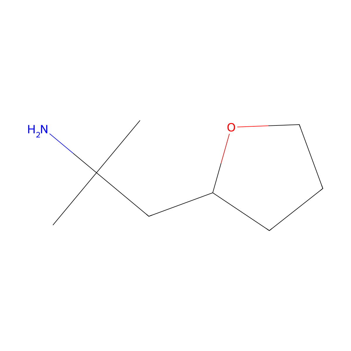 2-Methyl-1-(oxolan-2-yl)propan-2-amine molecular structure, CAS 1250676-40-4