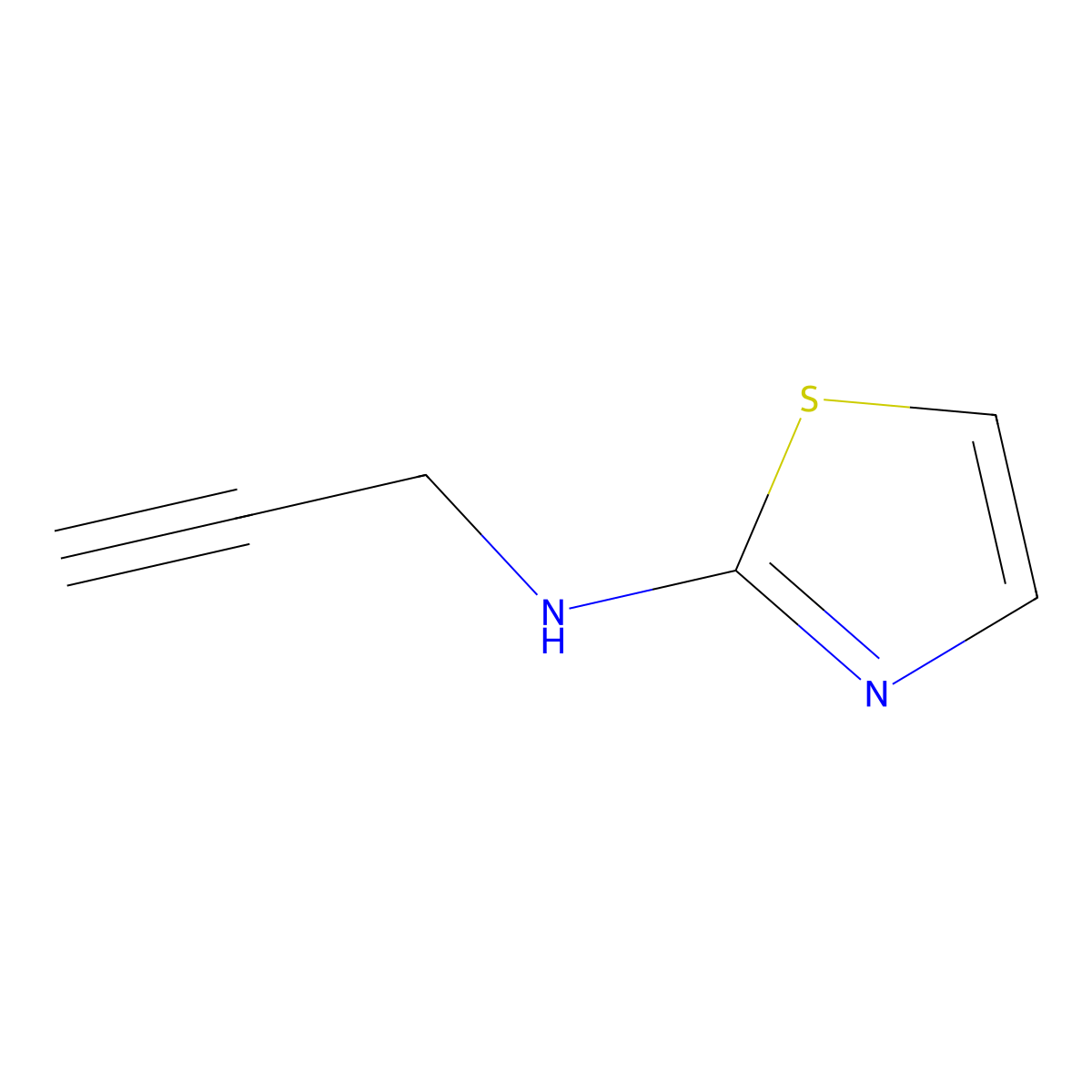 N-(prop-2-yn-1-yl)-1,3-thiazol-2-amine molecular structure, CAS 1250676-92-6