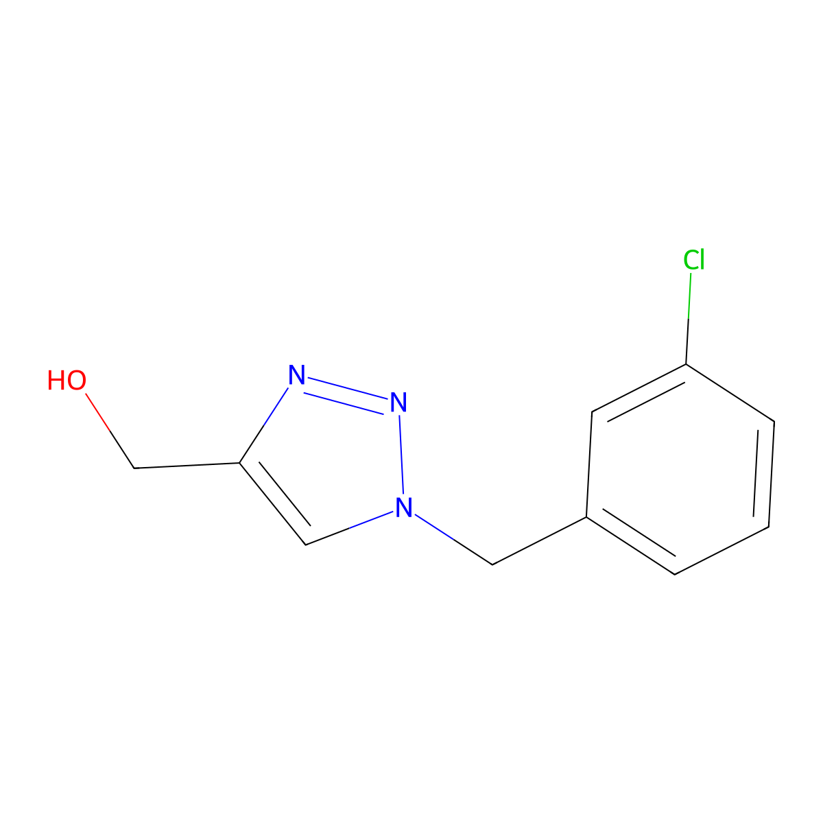 {1-[(3-chlorophenyl)methyl]-1H-1,2,3-triazol-4-yl}methanol molecular structure, CAS 1250679-42-5