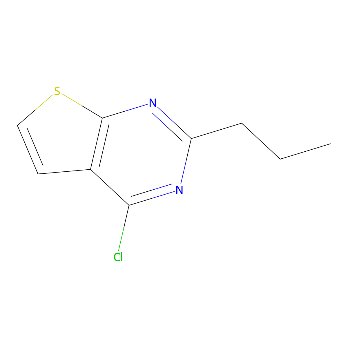 4-Chloro-2-propylthieno[2,3-d]pyrimidine molecular structure, CAS 1250679-79-8