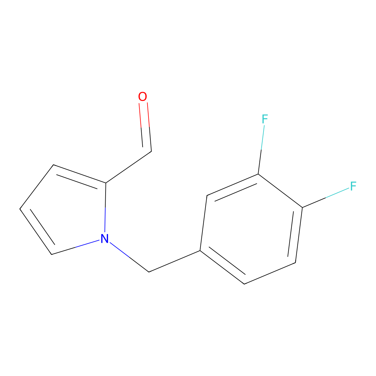 1-(3,4-Difluorobenzyl)-1H-pyrrole-2-carbaldehyde molecular structure, CAS 1250679-87-8