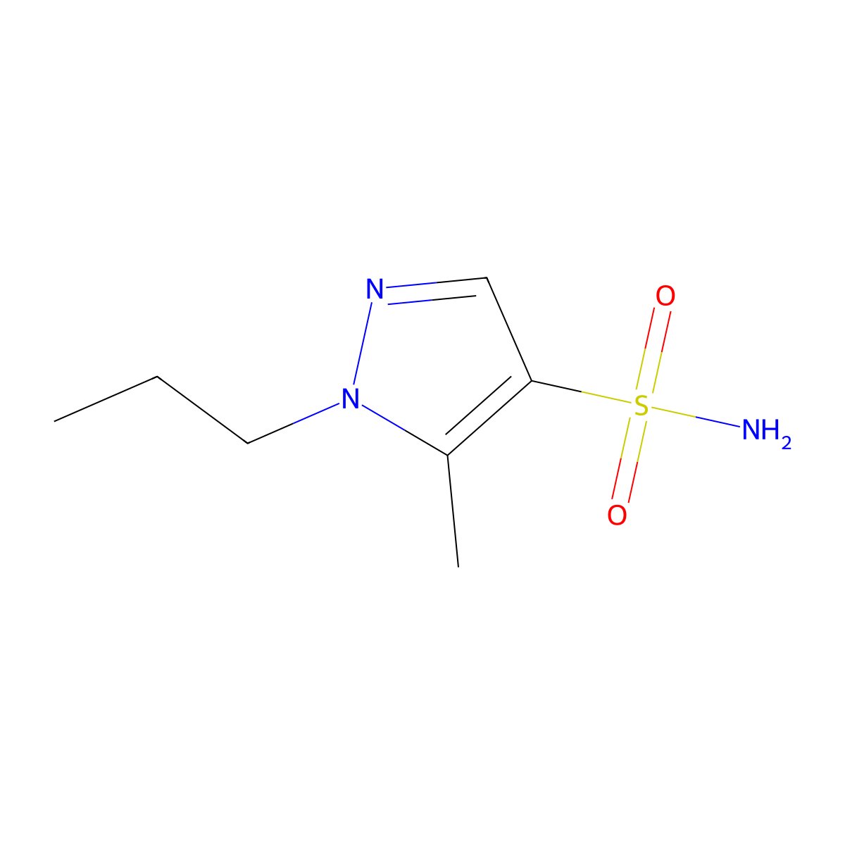5-Methyl-1-propyl-1h-pyrazole-4-sulfonamide molecular structure, CAS 1250681-34-5