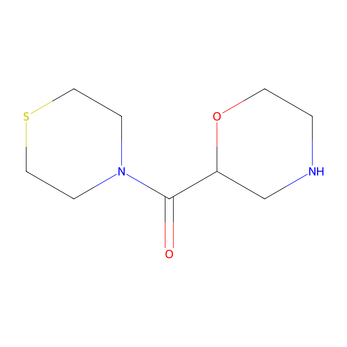 Morpholin-2-yl(thiomorpholino)methanone molecular structure, CAS 1250684-81-1