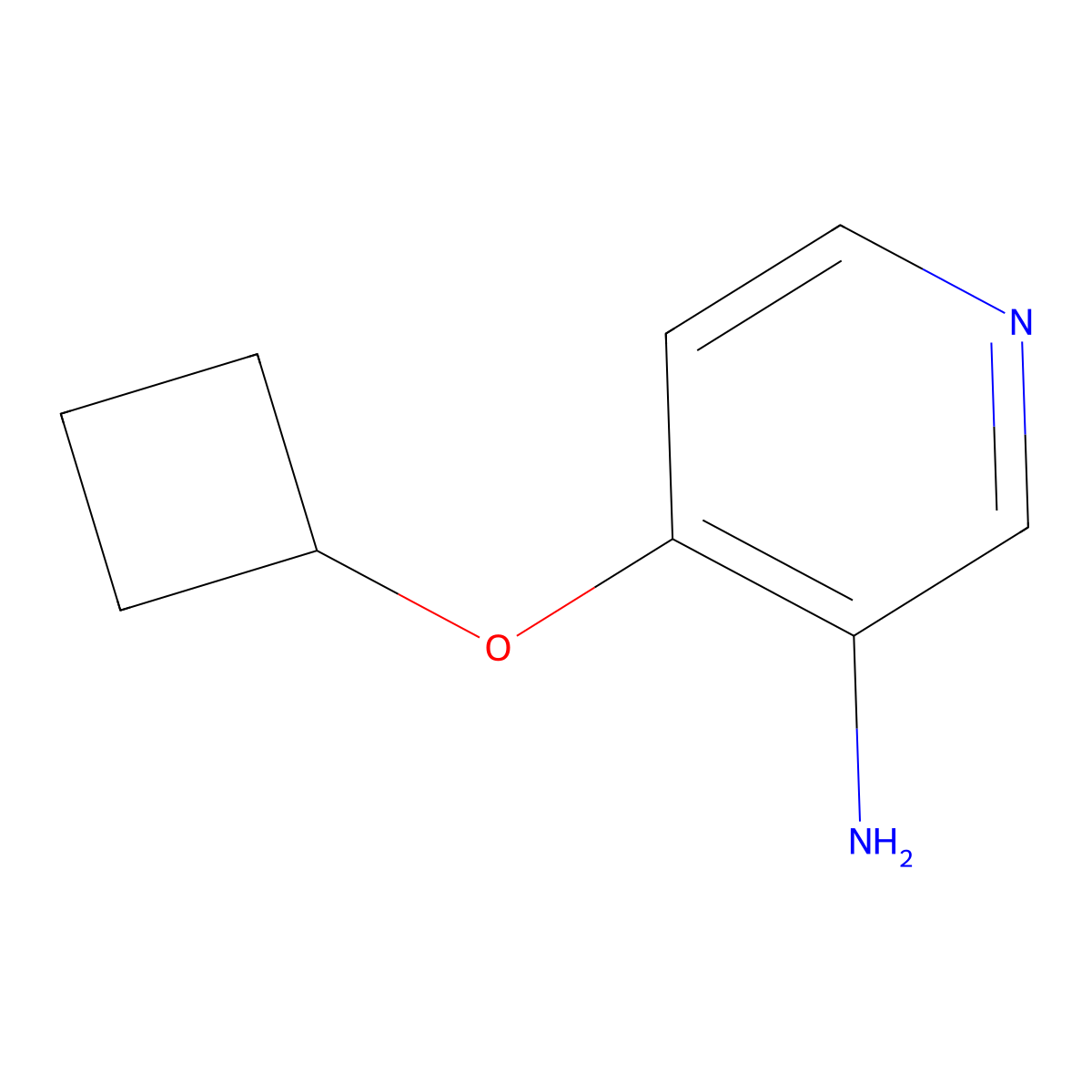 4-Cyclobutoxypyridin-3-amine molecular structure, CAS 1250685-08-5