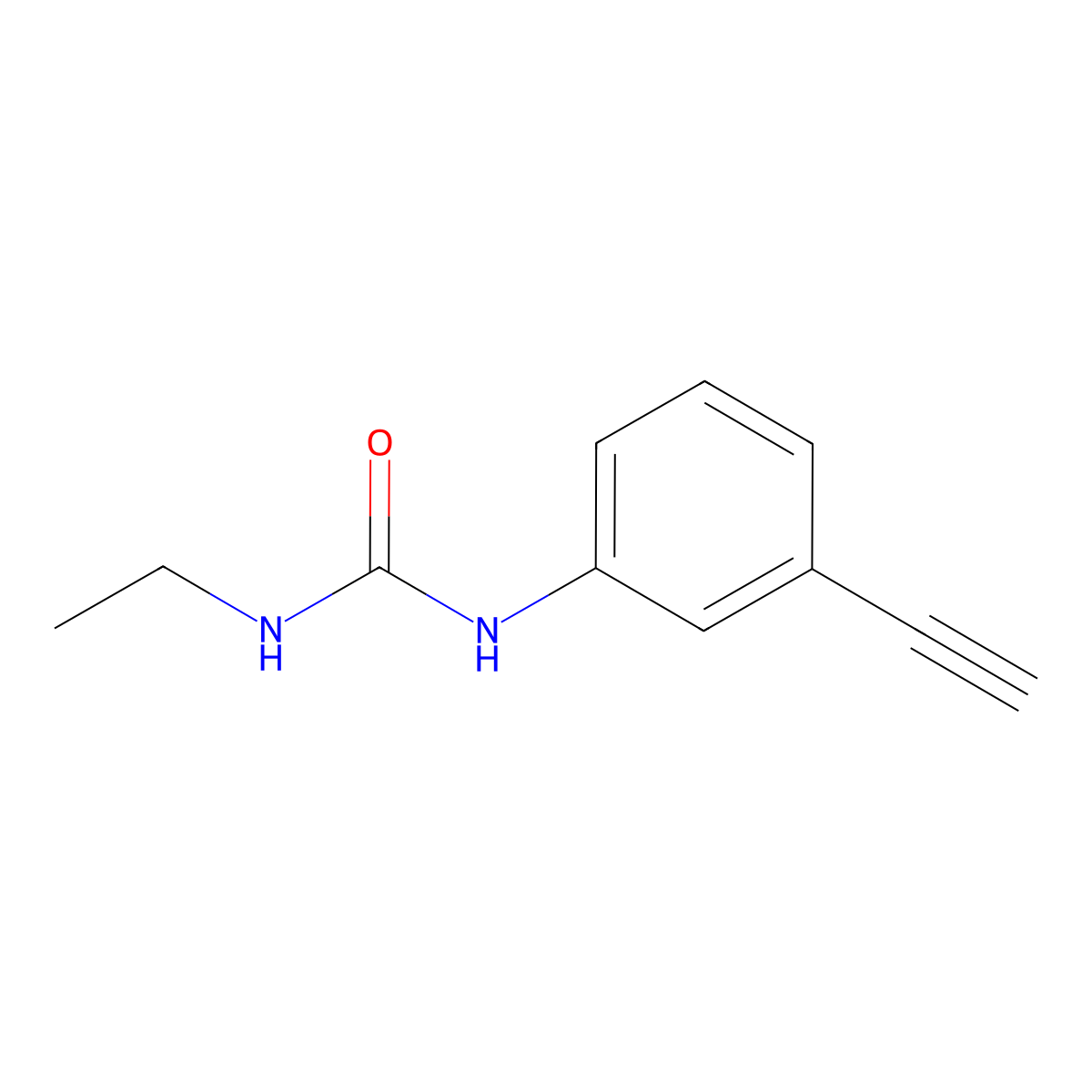 3-Ethyl-1-(3-ethynylphenyl)urea molecular structure, CAS 1250685-20-1