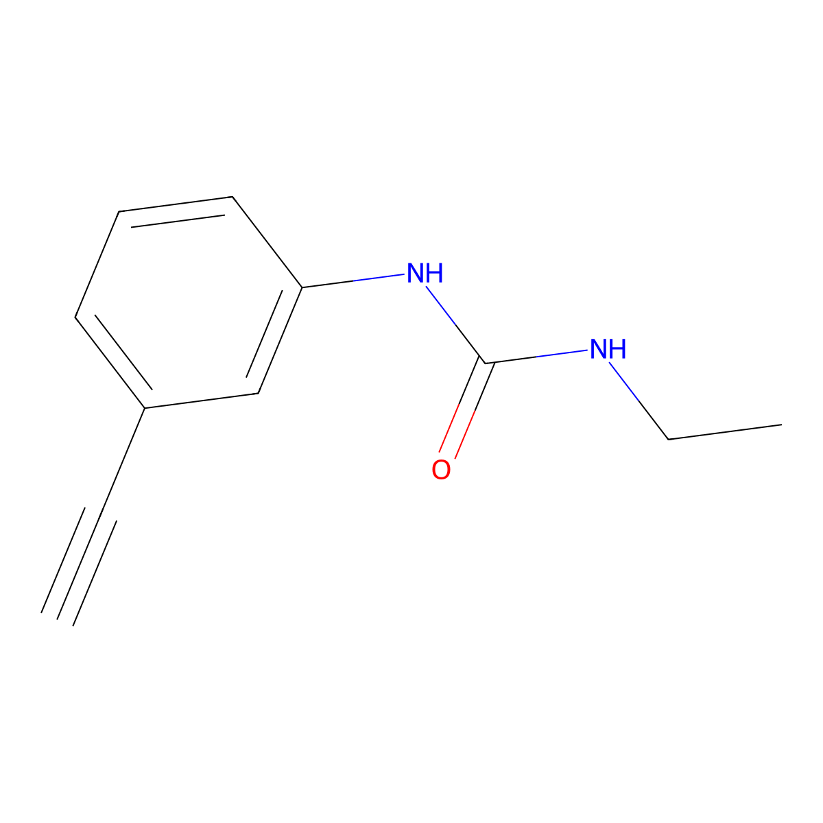 3-Ethyl-1-(3-ethynylphenyl)urea molecular structure, CAS 1250685-20-1