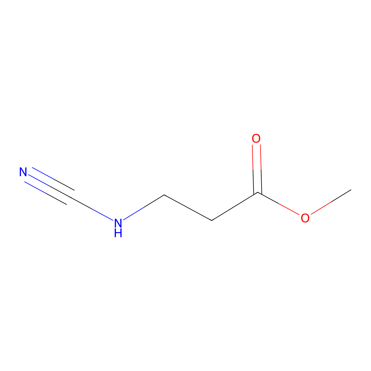 Methyl 3-(cyanoamino)propanoate molecular structure, CAS 1250686-01-1