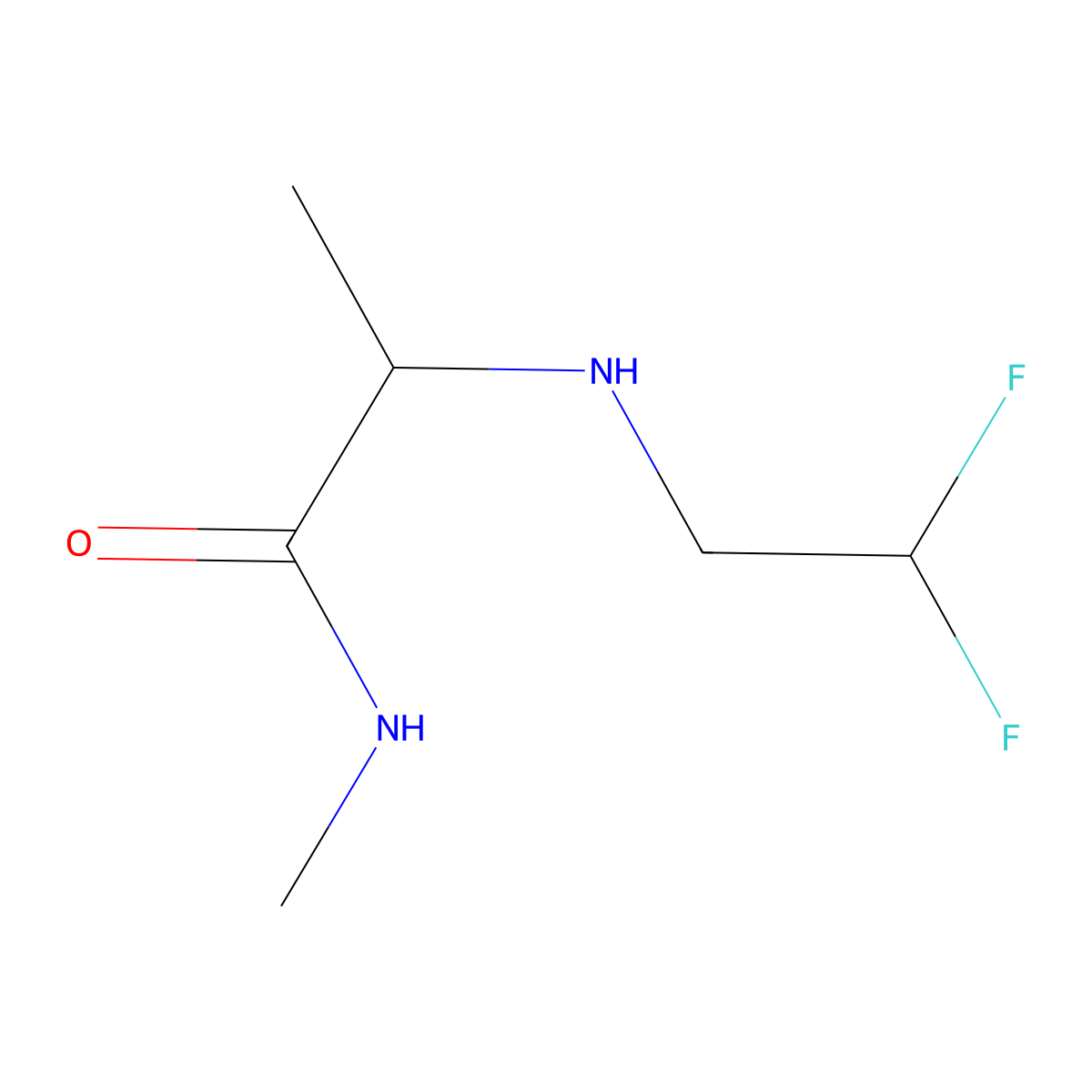 2-[(2,2-Difluoroethyl)amino]-N-methylpropanamide molecular structure, CAS 1250686-34-0