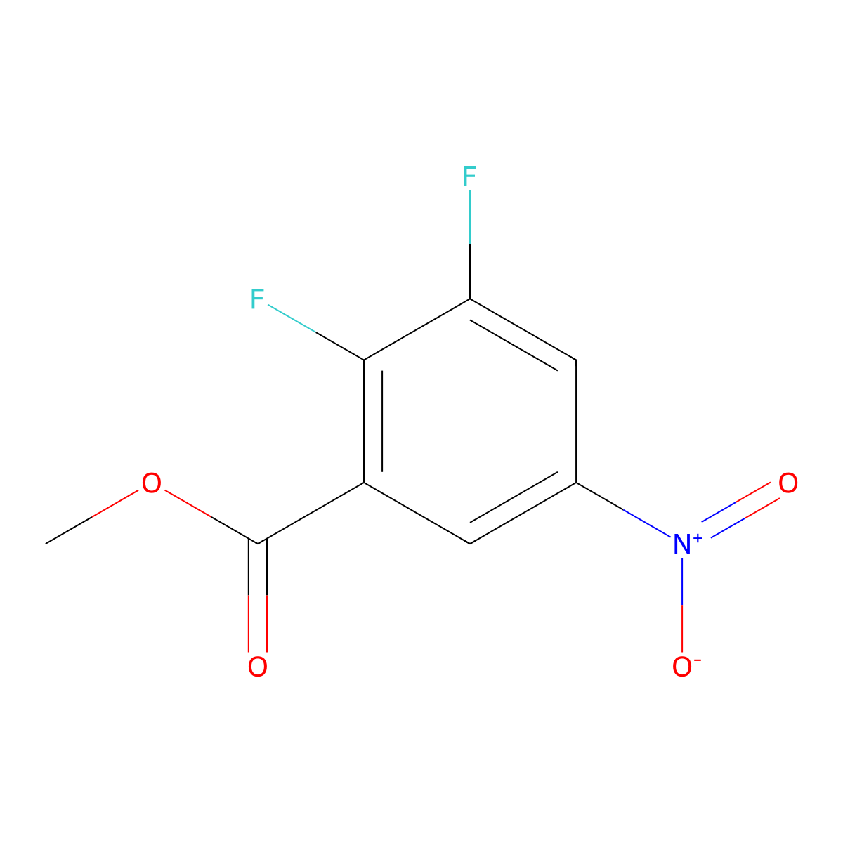 Methyl 2,3-difluoro-5-nitrobenzoate molecular structure, CAS 1250688-15-3
